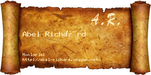 Abel Richárd névjegykártya