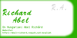 richard abel business card