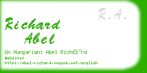 richard abel business card